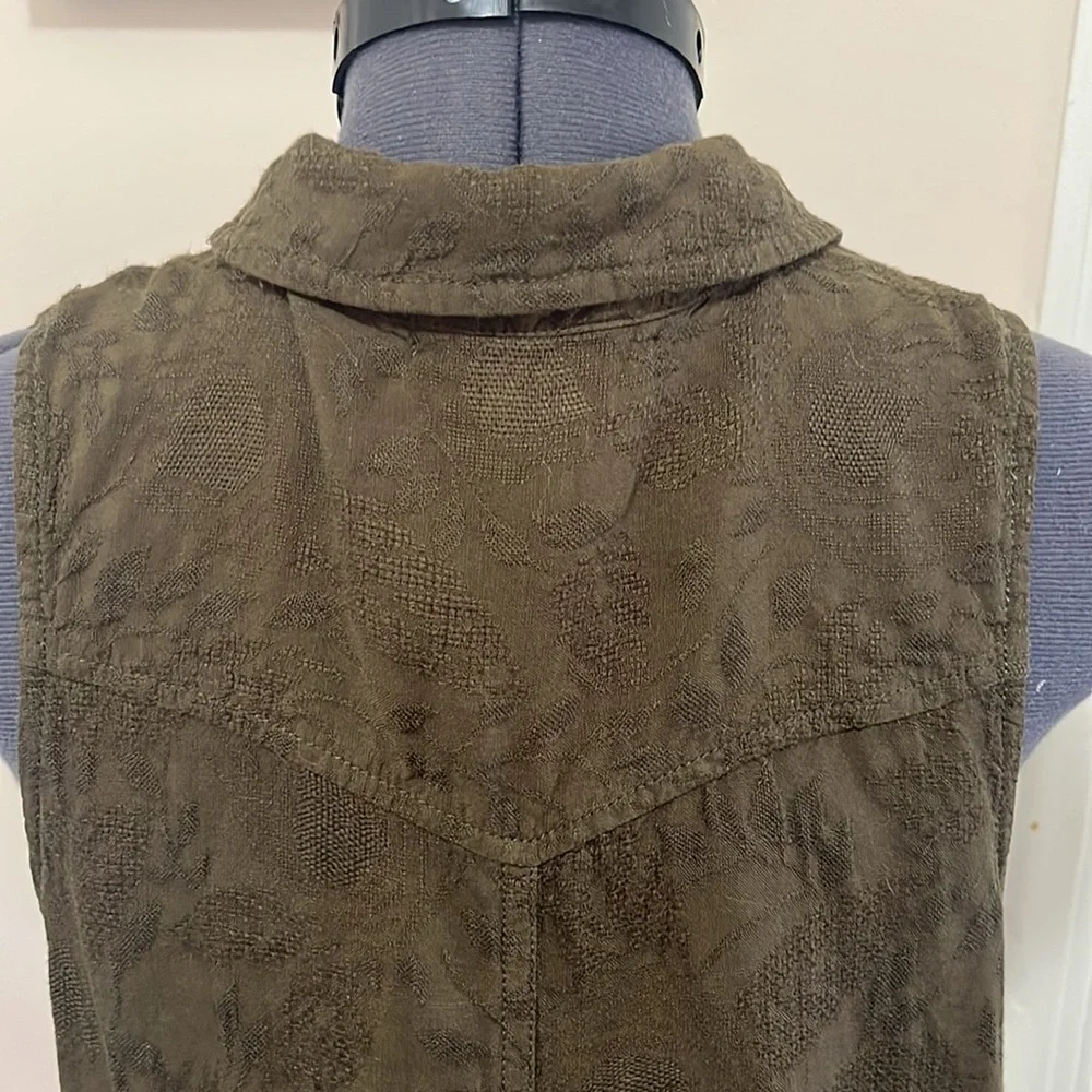 Anthropologie ECU Olive Green Shirt Dress Size XS - Picture 8 of 15